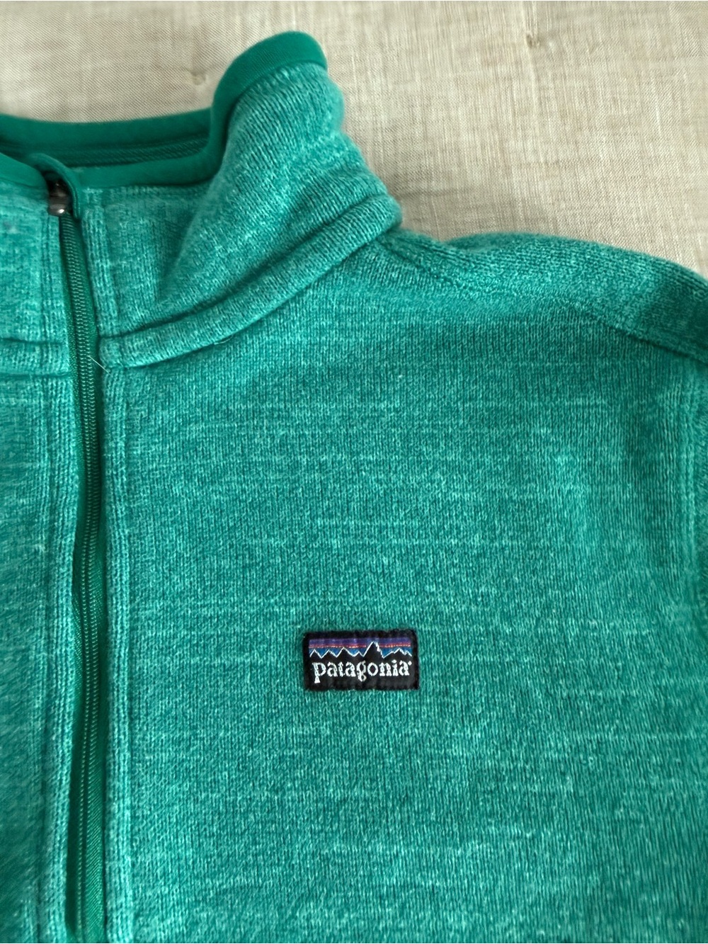 Patagonia Women’s 1/4 Zip Better Sweater in Emerald Green Size Large - Picture 2 of 10